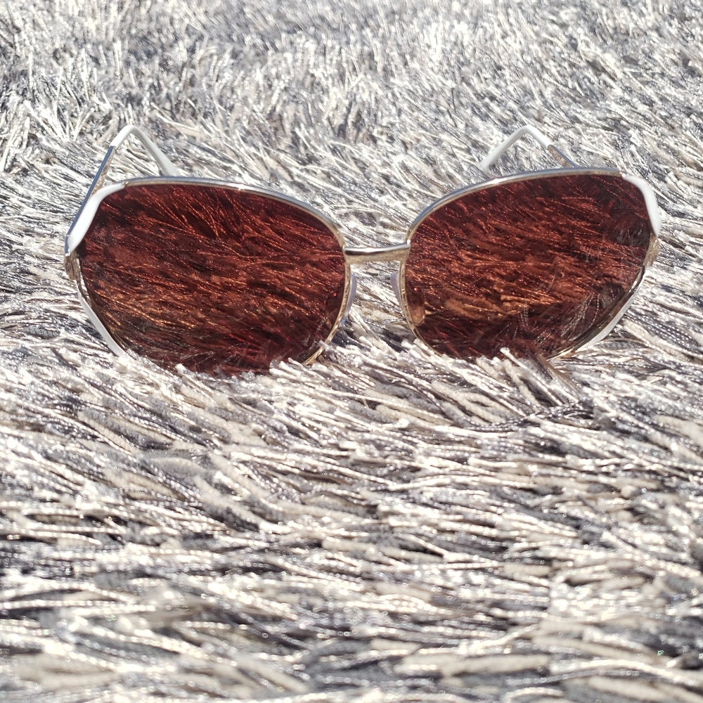 Gold and White Sunglasses